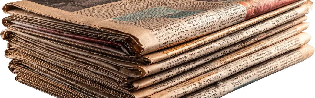 pile de vieux journaux imprimés